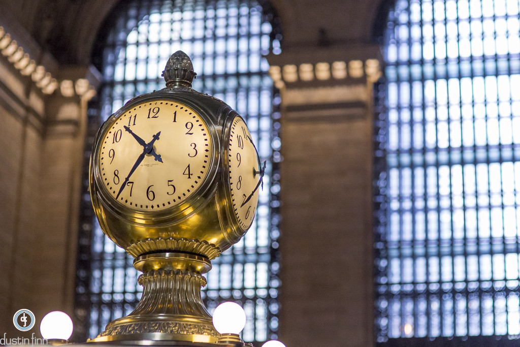Clock in Grand Central Terminal with 4 opal faces.